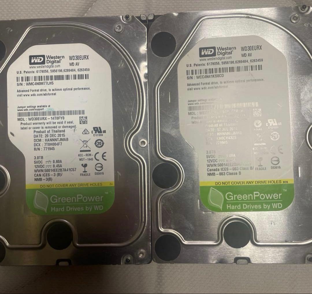 Western Digital HDD 3TB 3個 管理No.06