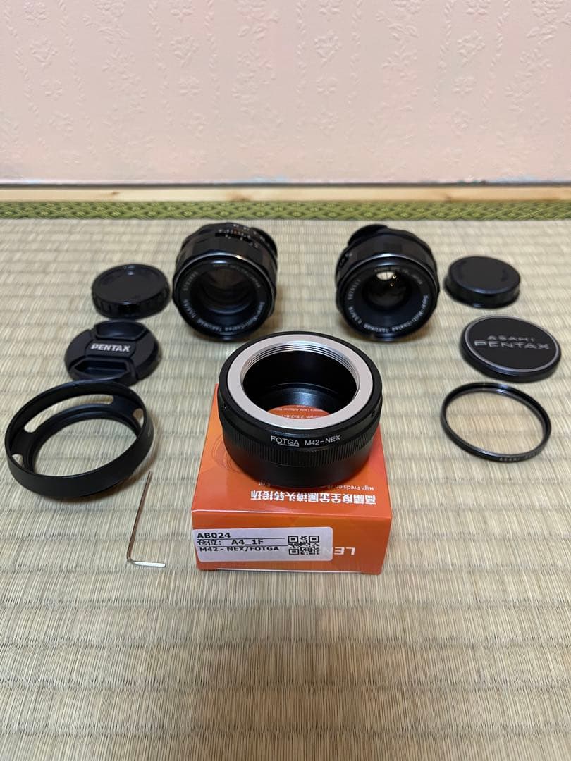 PENTAX TAKUMAR 55mm f1.8、35mmf3.5m42-nex