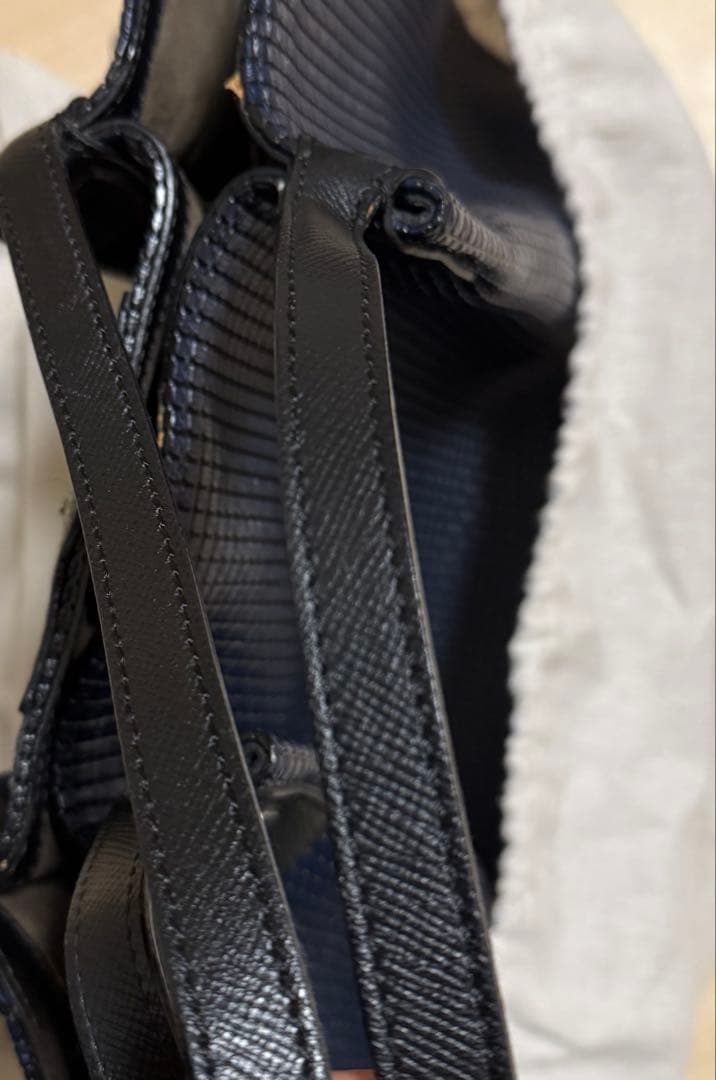 SERAPIAN ネイビー レザートートバッグ