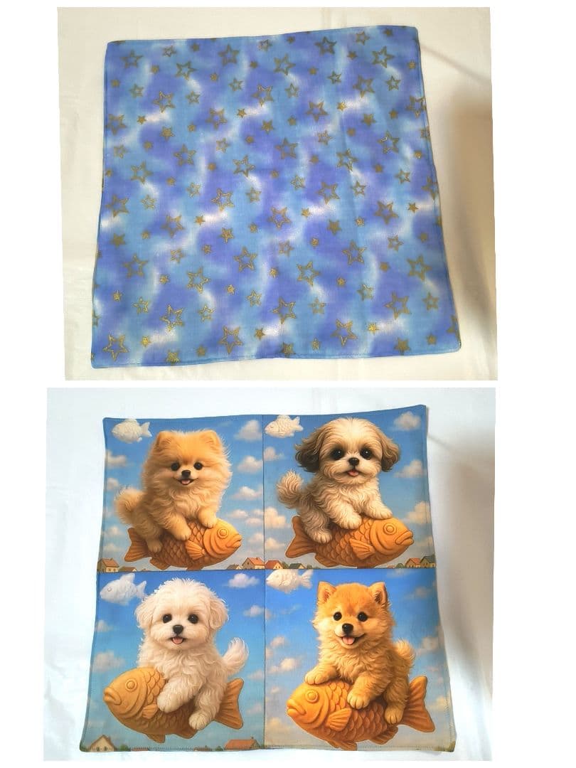 Yourelia様】ハンドメイドオーダー★犬★ガーゼハンカチ　7点