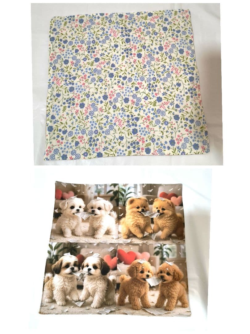 Yourelia様】ハンドメイドオーダー★犬★ガーゼハンカチ　7点