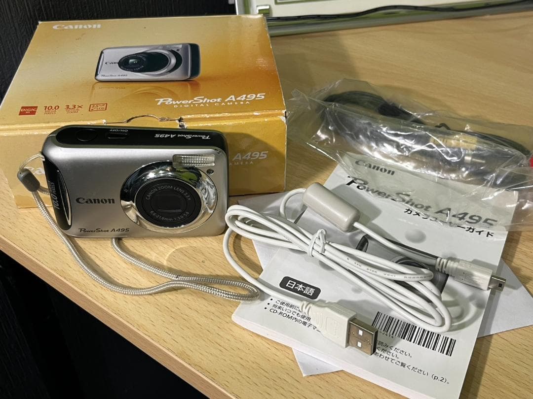 Canon パワーショット A495 デジカメ 簡易動作確認済 中古品