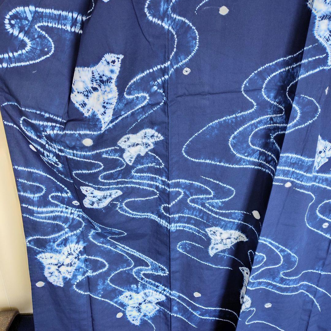 おしゃれな日本製藍染め絞り浴衣在庫処分品