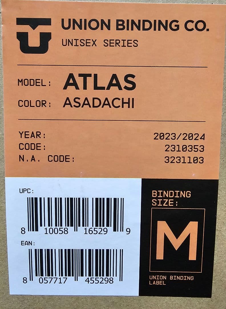 UNION Atlas2324 スノーボード ビンディング