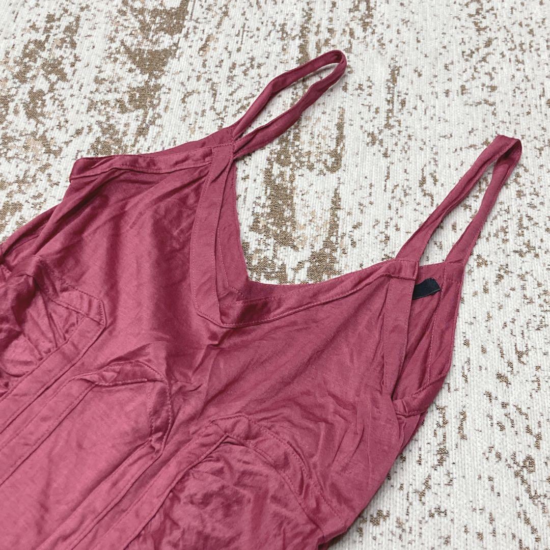 グッチ キャミソール XS ピンク 綿100% ストレッチ イタリア製 インナー