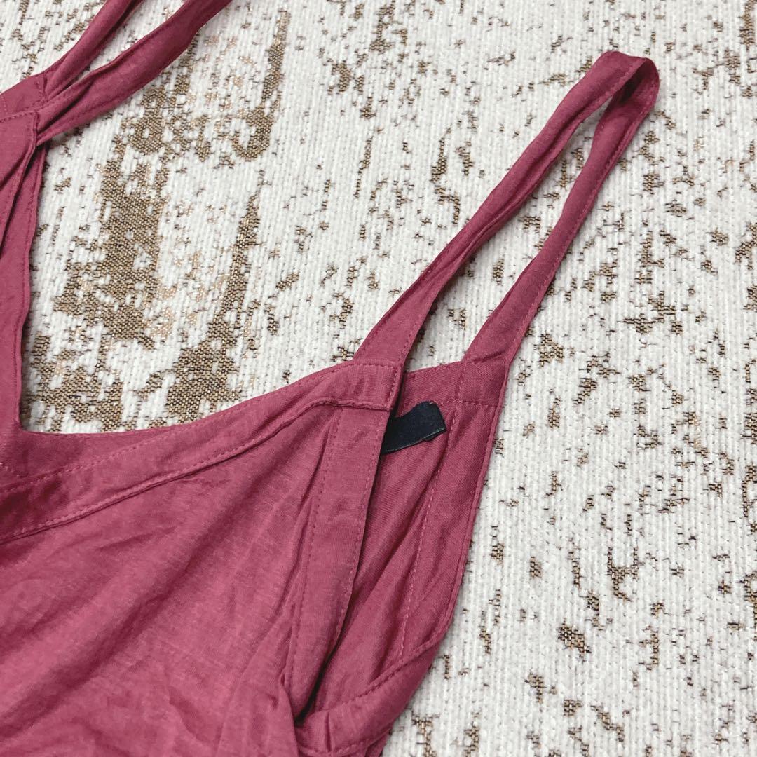 グッチ キャミソール XS ピンク 綿100% ストレッチ イタリア製 インナー