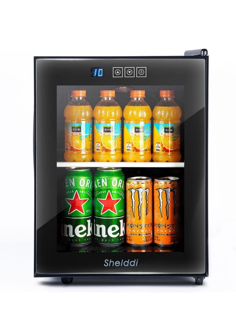 ミニ冷蔵庫 小型 33L オシャレ 静音 ペルチェ式 透明ガラスドア 右開き