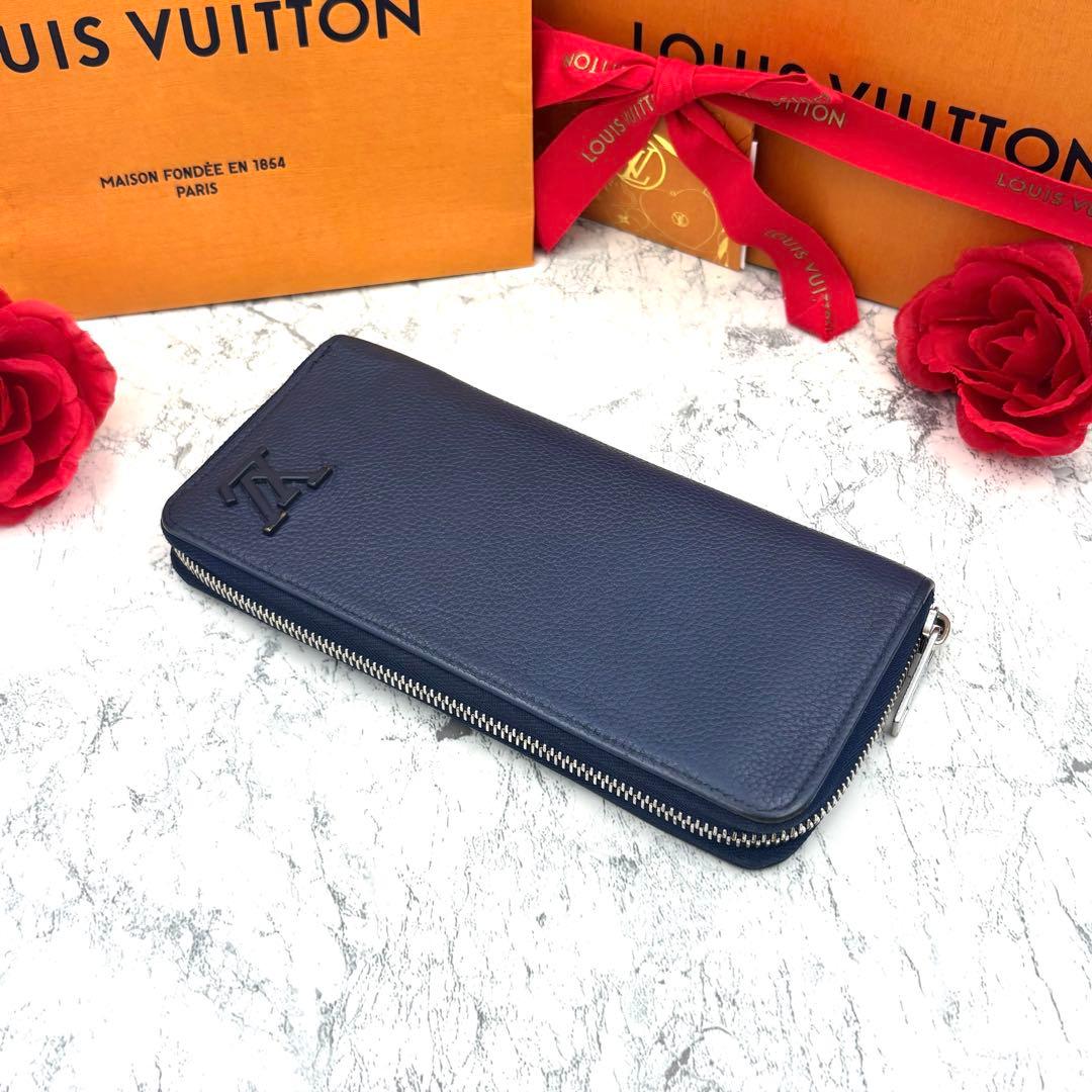 【ICタグ付き】 ルイヴィトン アエログラム マリーヌ ヴェルティカル 長財布