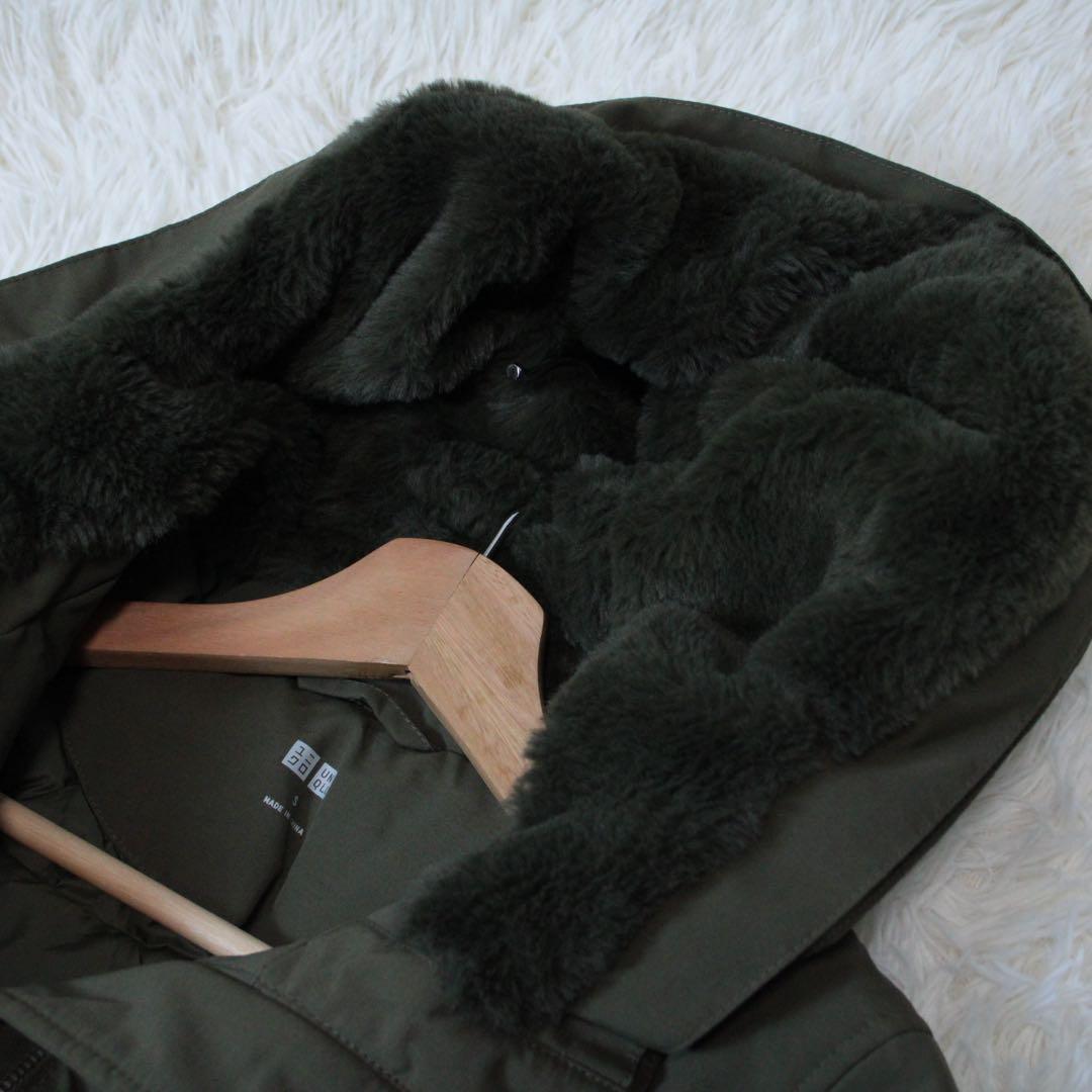 UNIQLO ユニクロ ウルトラウォームハイブリッドダウンロングコート オリーブ