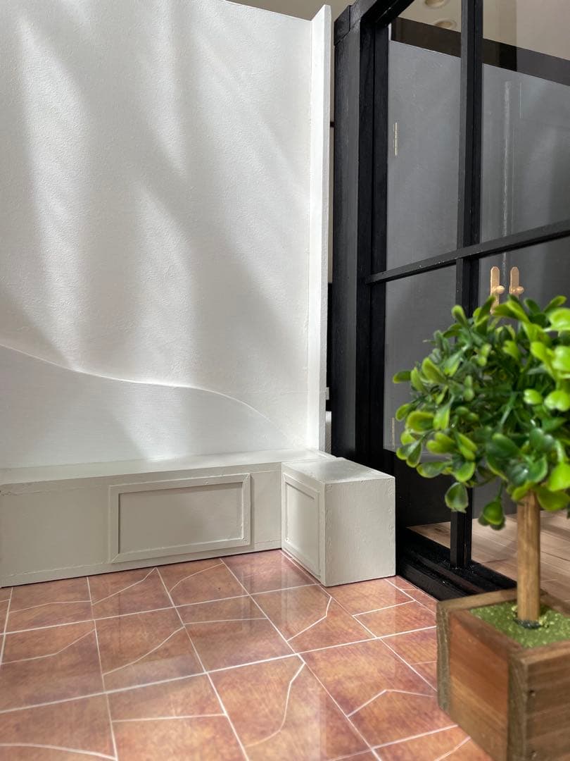 ドールハウス撮影背景ボード プールハウス＆パティオ☆ケーキカフェ追加しました♪