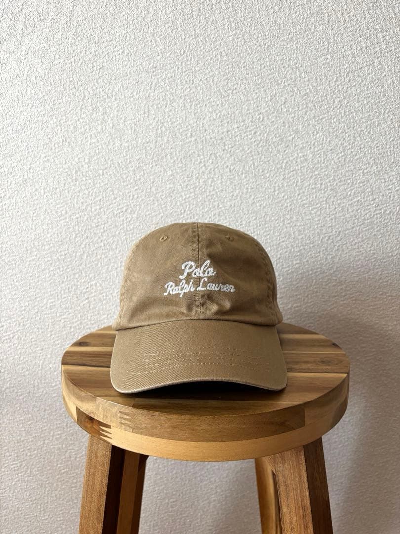 みぃ　未使用品　ラルフローレン　ロゴ　キャップ　ベージュ