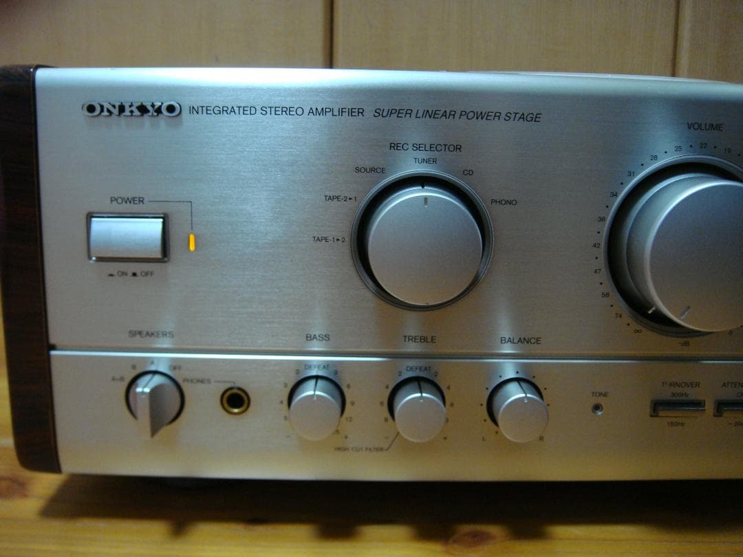 整備済 程度良 ONKYOオンキョIntegra A-917R 取説付木目パネル