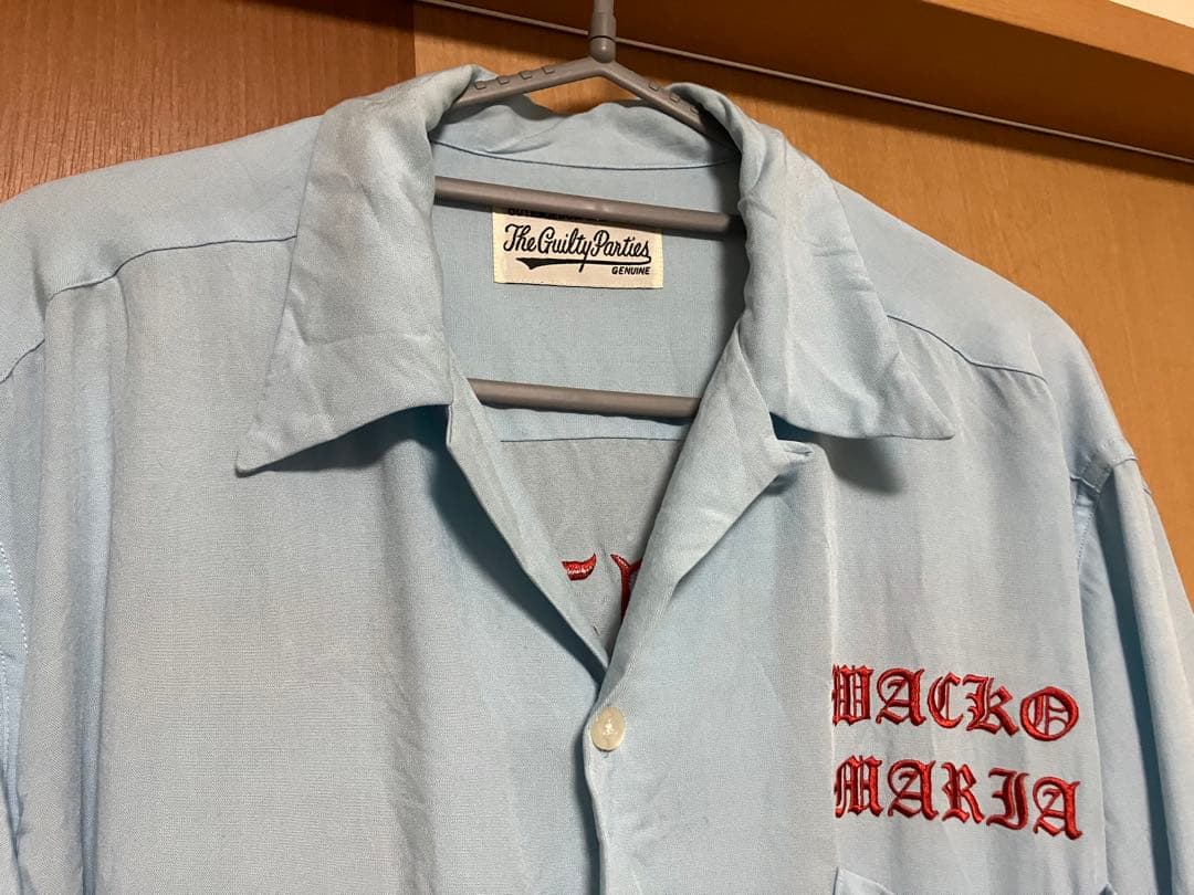 ワコマリア　長袖シャツ　水色L