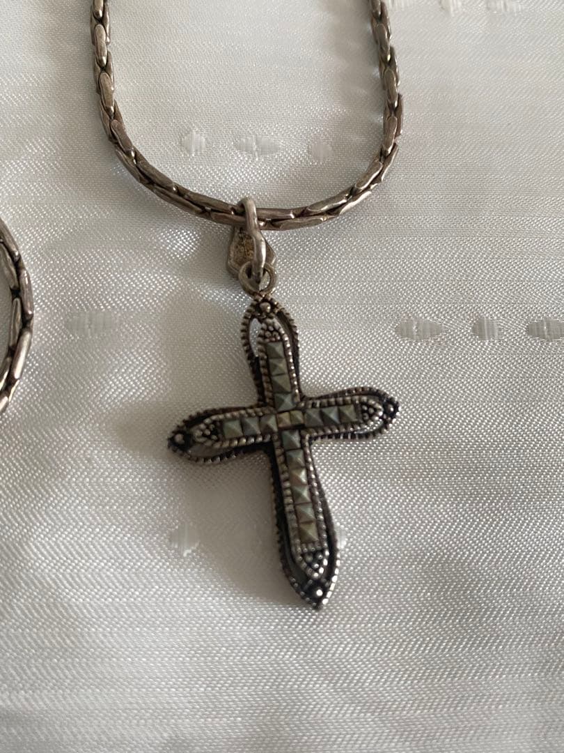 クロスモチーフ　SILVER 925 ビンテージ ネックレス　22g 刻印あり