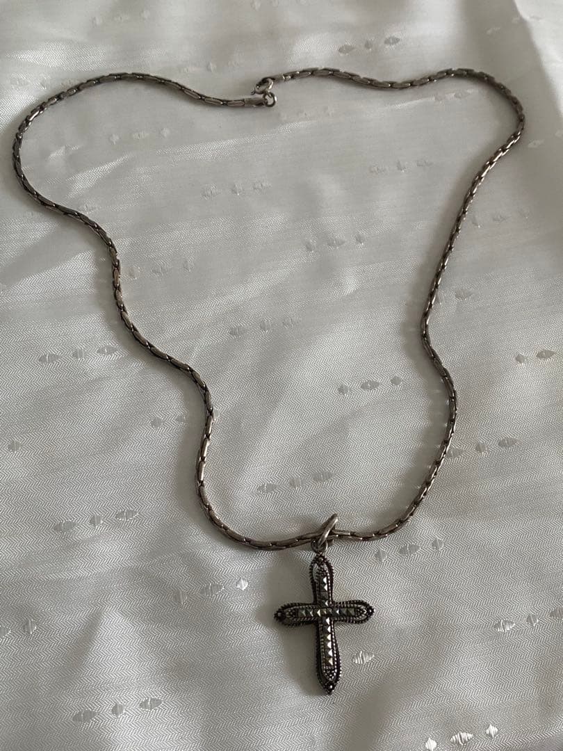 クロスモチーフ　SILVER 925 ビンテージ ネックレス　22g 刻印あり