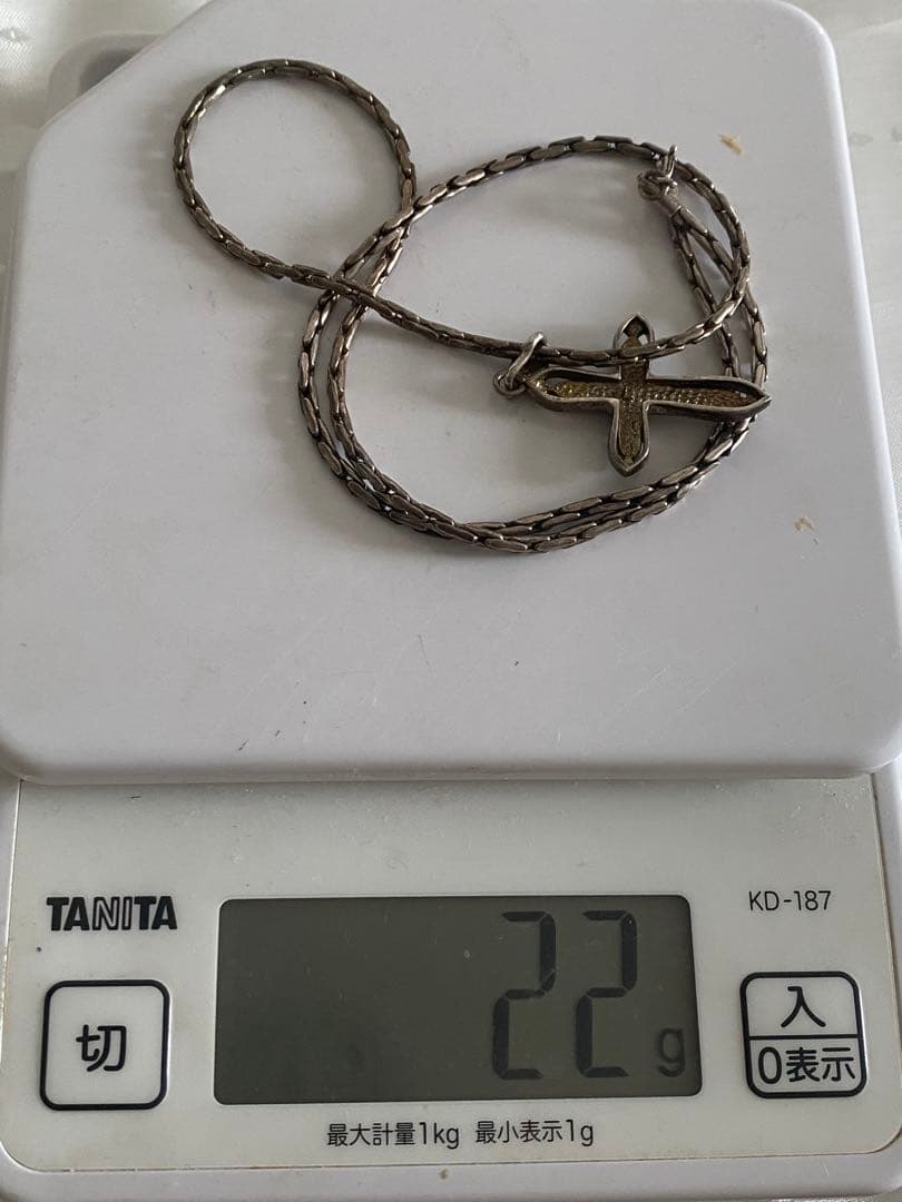 クロスモチーフ　SILVER 925 ビンテージ ネックレス　22g 刻印あり