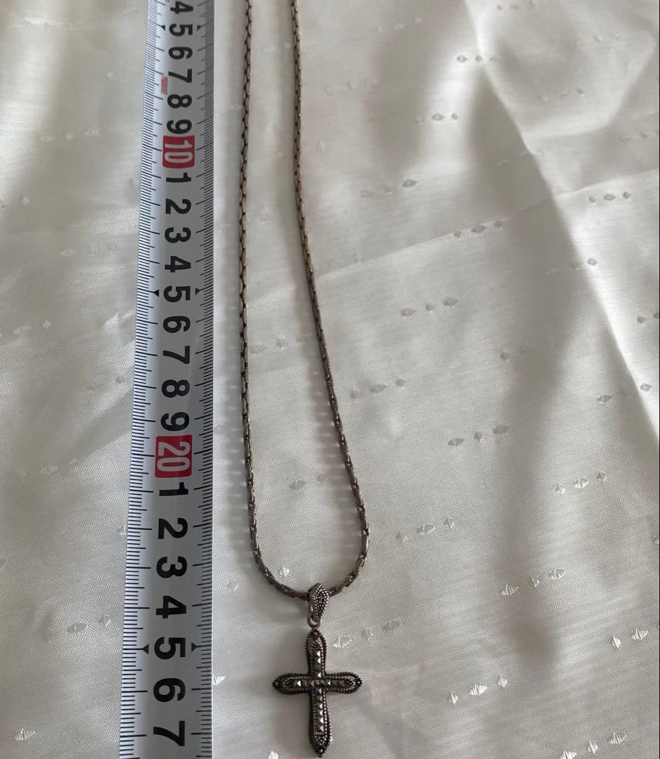 クロスモチーフ　SILVER 925 ビンテージ ネックレス　22g 刻印あり