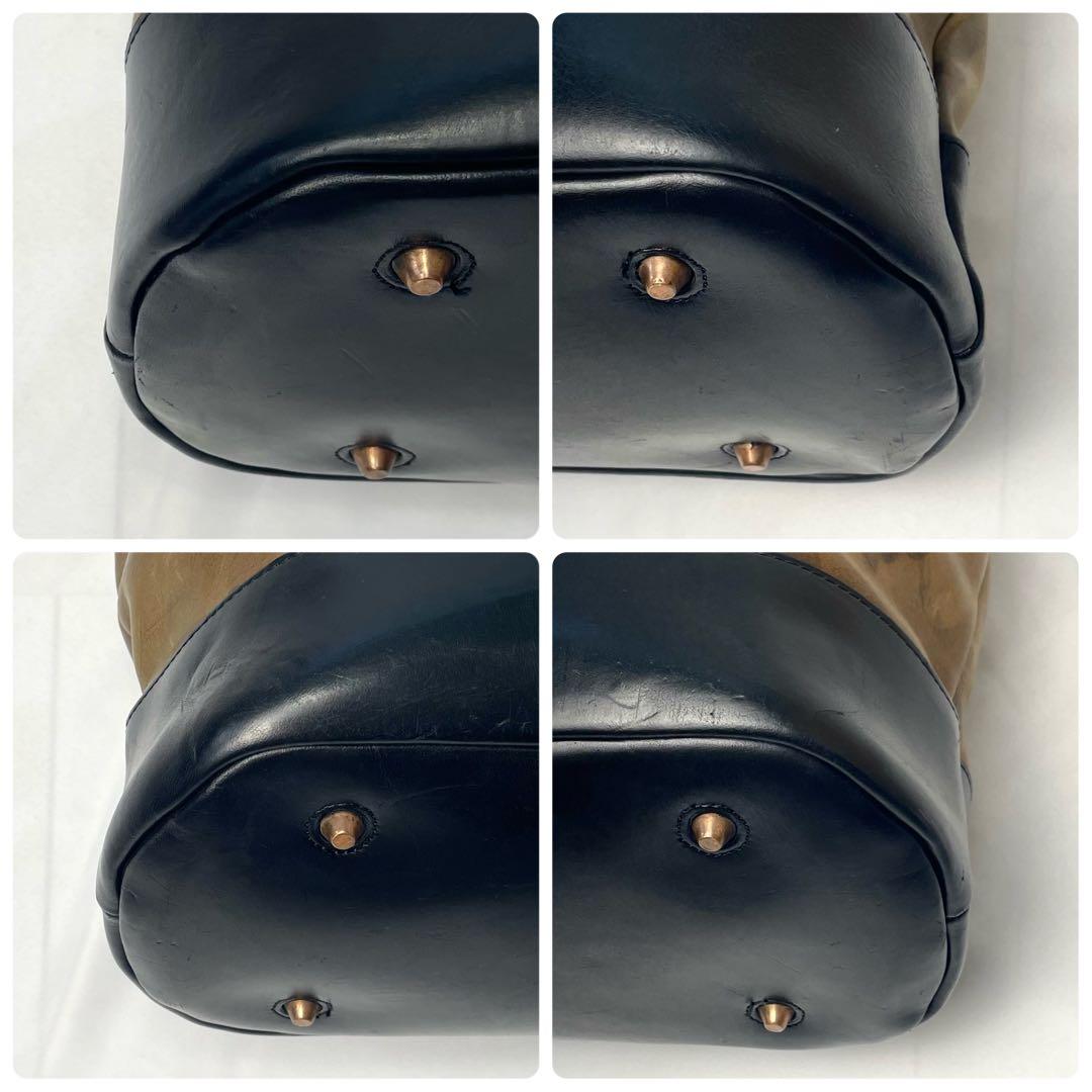 【美品 A4◎】 モブリス トートバッグ レザー カモフラ 肩掛け 自立 大容量