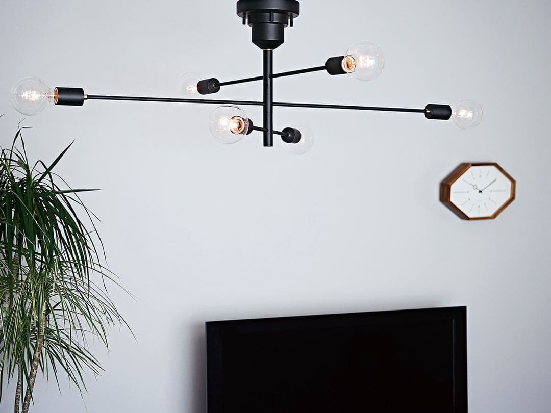 アストル　インターフォルム　シーリングライト ブラック