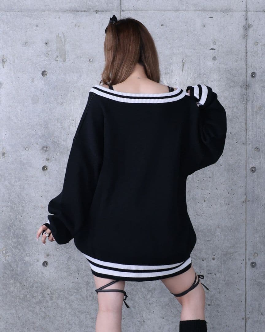 amilige 骨ロゴジャガードニット　お値下げ◎