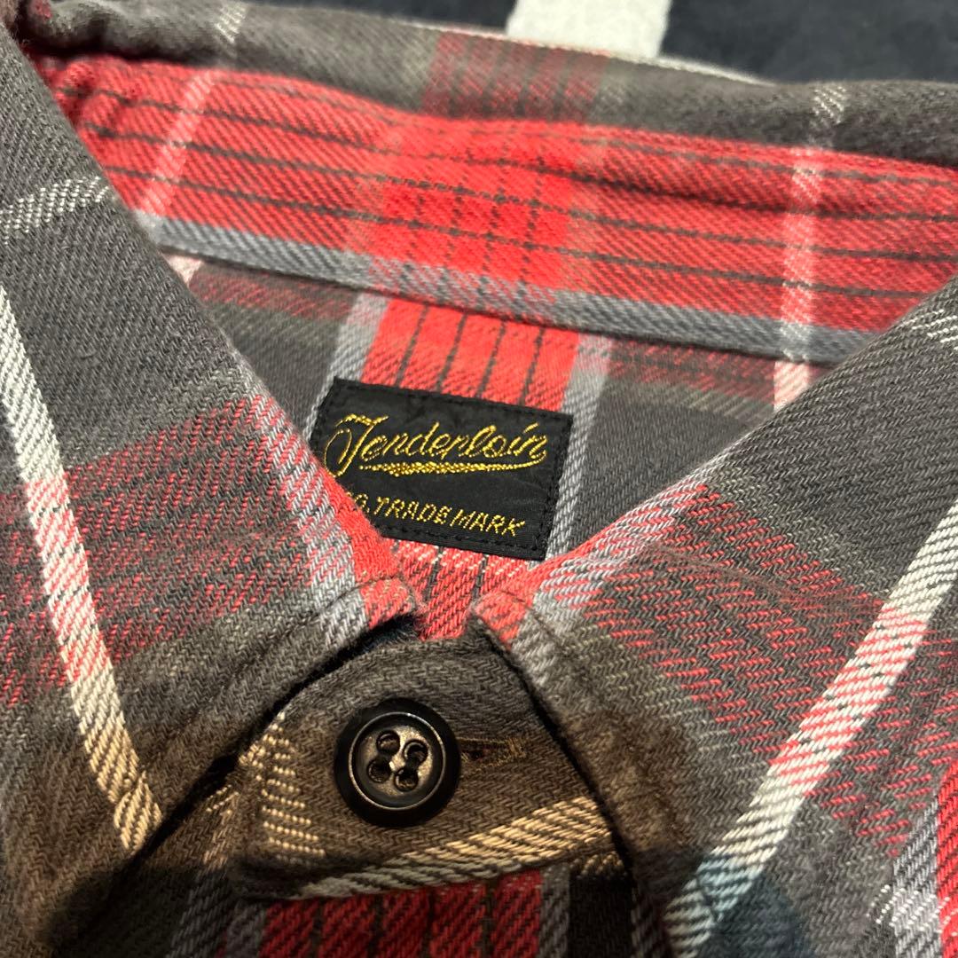 テンダーロイン　ネルシャツ　レッド　希少　Lサイズ