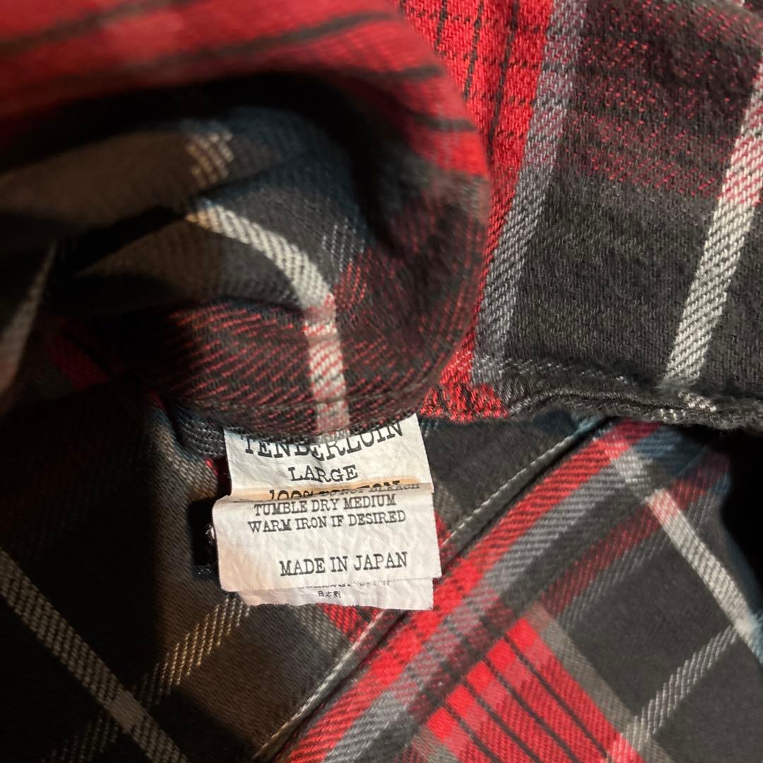テンダーロイン　ネルシャツ　レッド　希少　Lサイズ