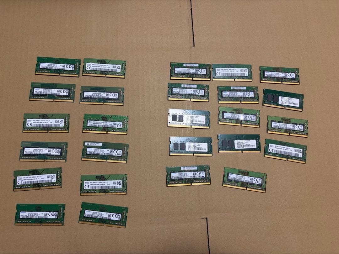 ノートPC用メモリ　8GB12枚、4GB14枚セット