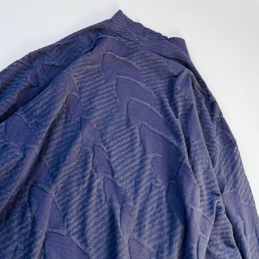 ヨーガンレール トップス ストレッチ 総柄 ジャガード シルク　モックネック