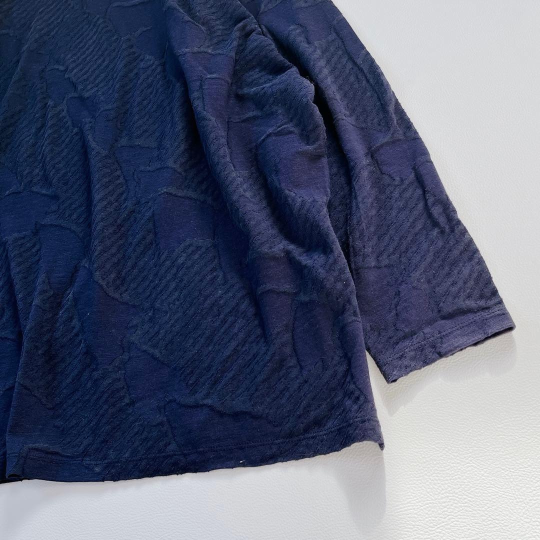 ヨーガンレール トップス ストレッチ 総柄 ジャガード シルク　モックネック