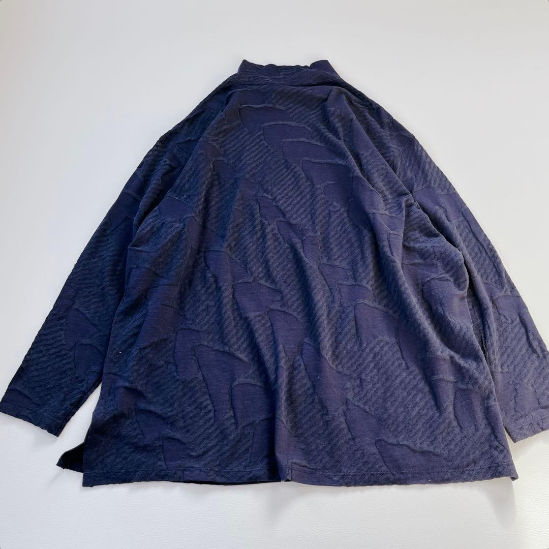 ヨーガンレール トップス ストレッチ 総柄 ジャガード シルク　モックネック