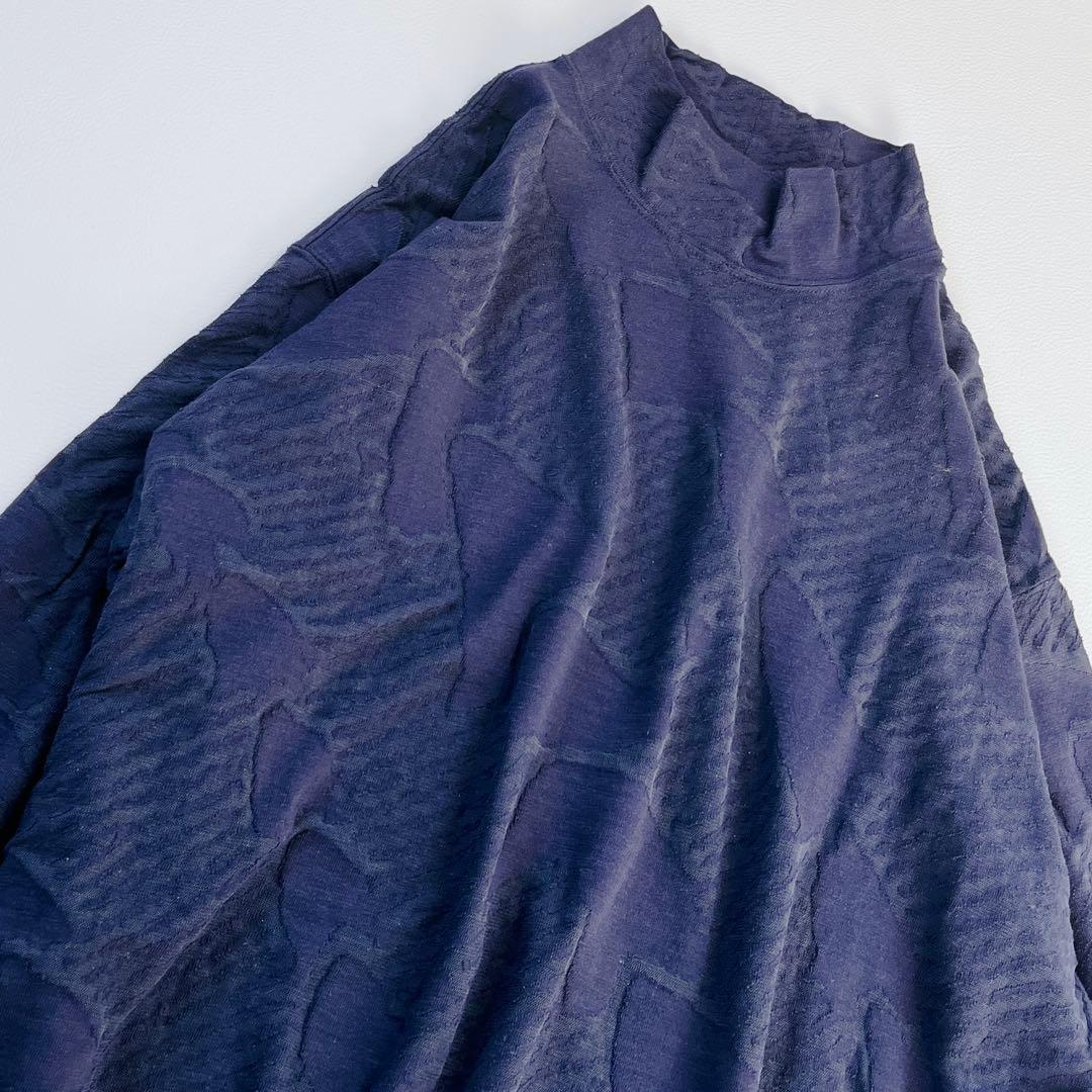 ヨーガンレール トップス ストレッチ 総柄 ジャガード シルク　モックネック