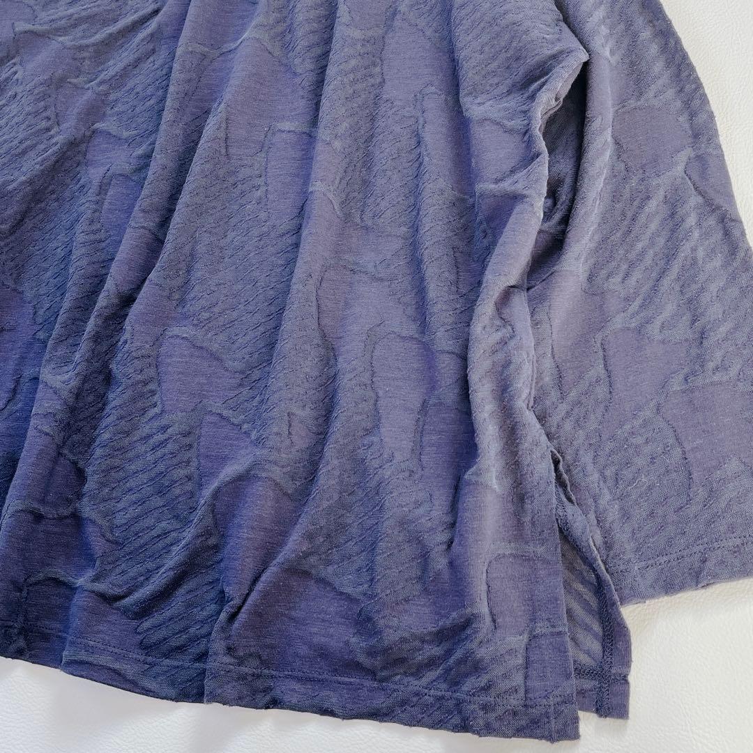 ヨーガンレール トップス ストレッチ 総柄 ジャガード シルク　モックネック