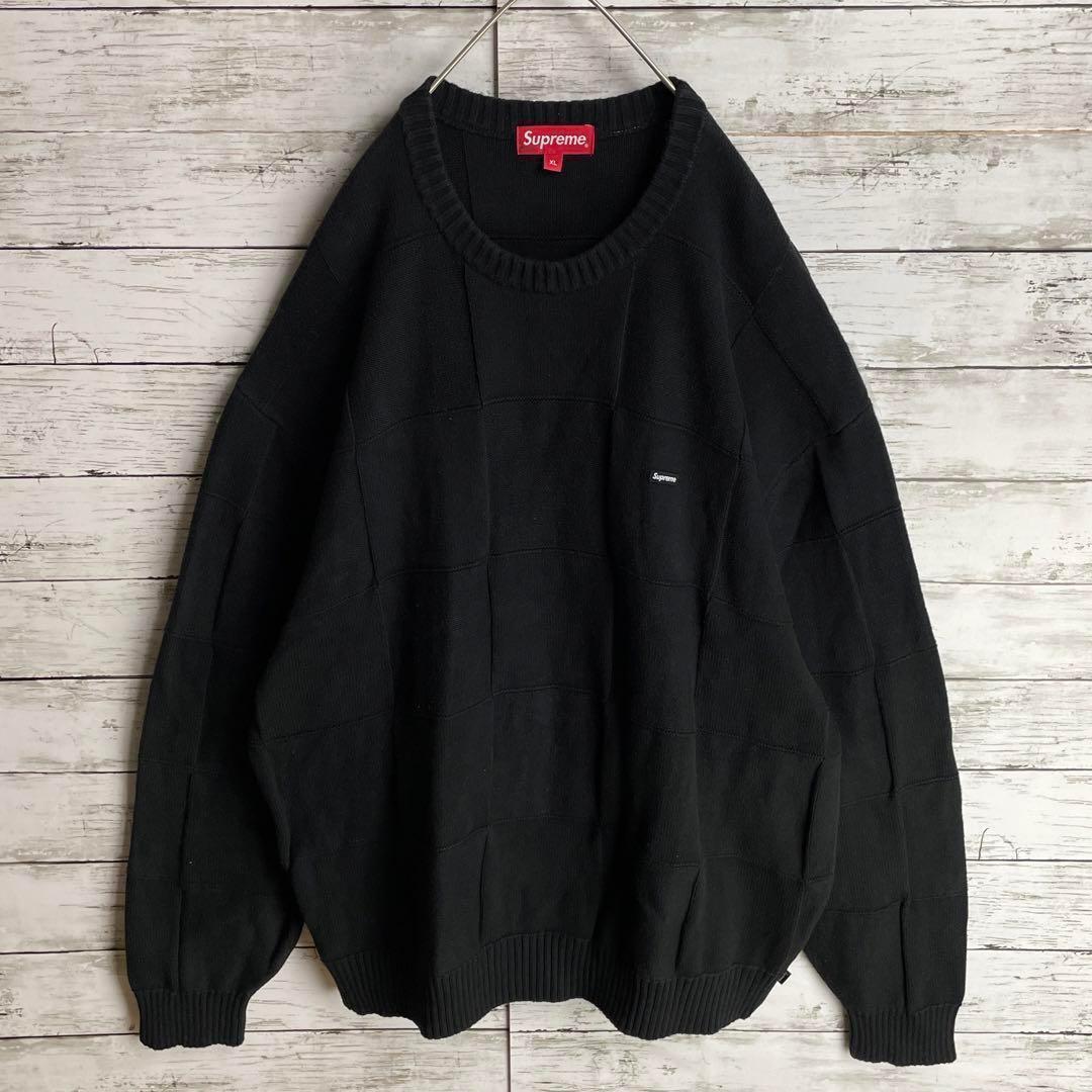 2136 UU【ＸＬ】シュプリーム☆スモールボックスロゴ コットンニットセーター