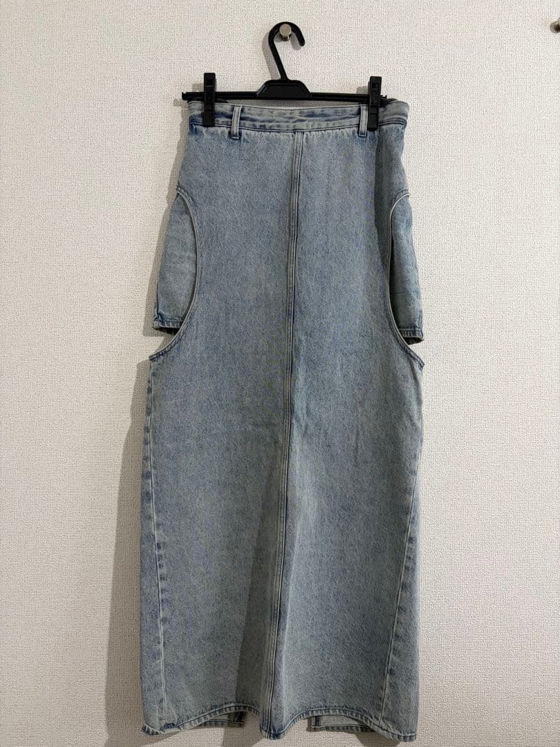 パンツ CLANE CIRCLE CUT LAYERED DENIM SKIRT