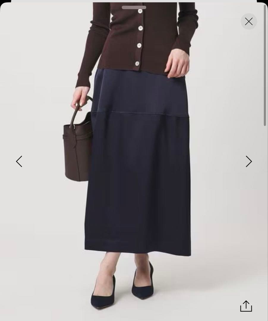 新品未使用　ユナイテッド　アローズ　サテンコクーンスカート　M（38）