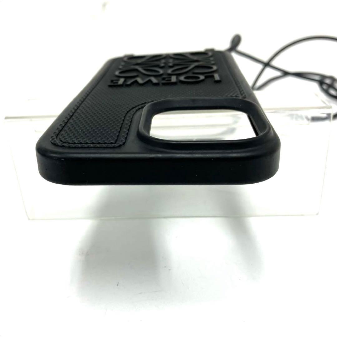 大人気☆ロエベ☆iPhone14pro maxケース☆アナグラム☆ストラップ☆黒