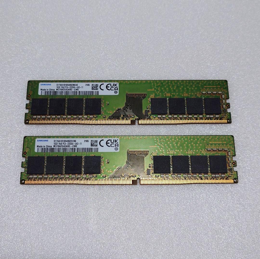 Samsung DDR4 3200 16GB ×2 計 32GB 動作確認済01