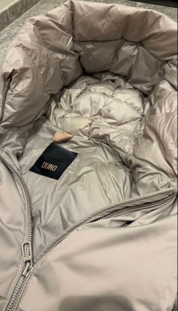 DUNO ロングダウンジャケット ダウンコート　サイズ40 グレージュ