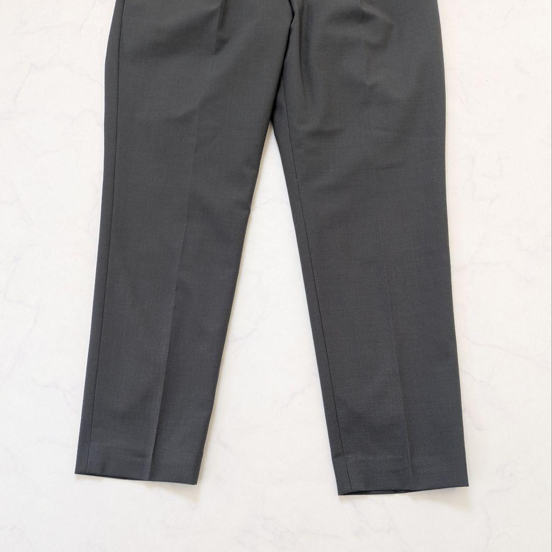 【美品 40】グリーンレーベルリラクシング カチリラ ノーカラー パンツ スーツ