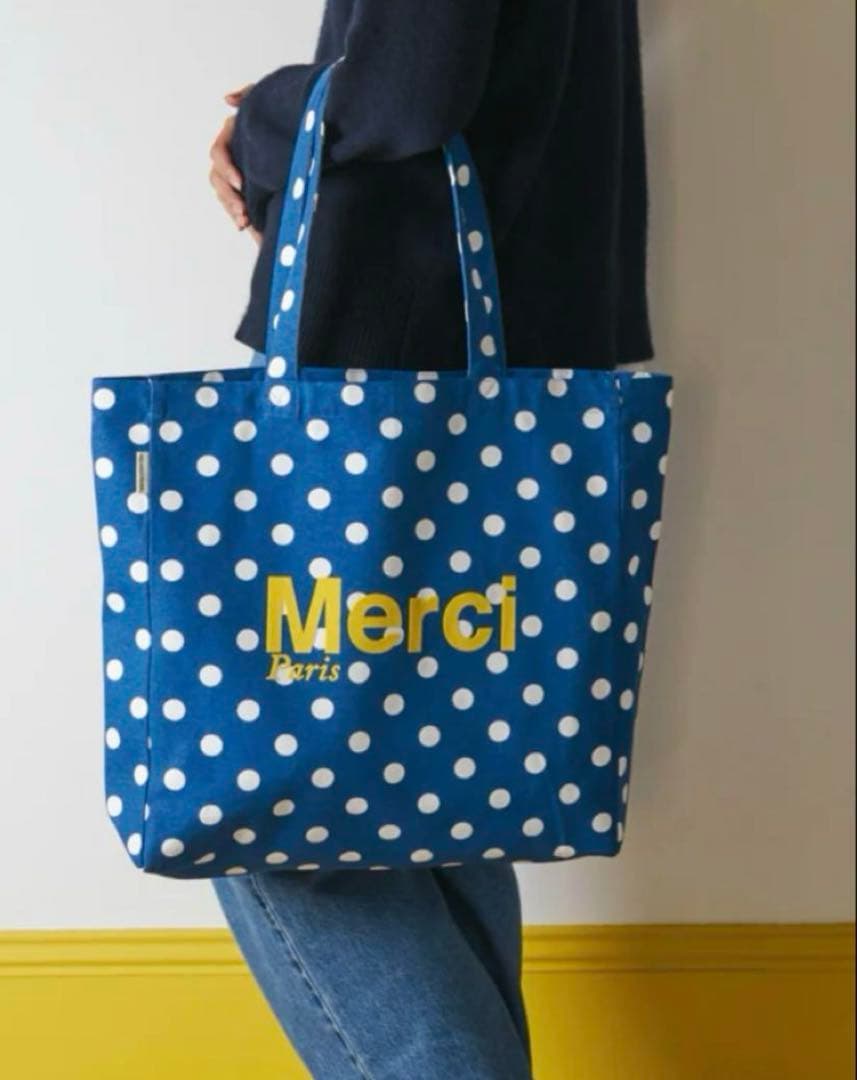 【新品タグ付き】Merci Paris ドット柄バッグ　トートバッグ