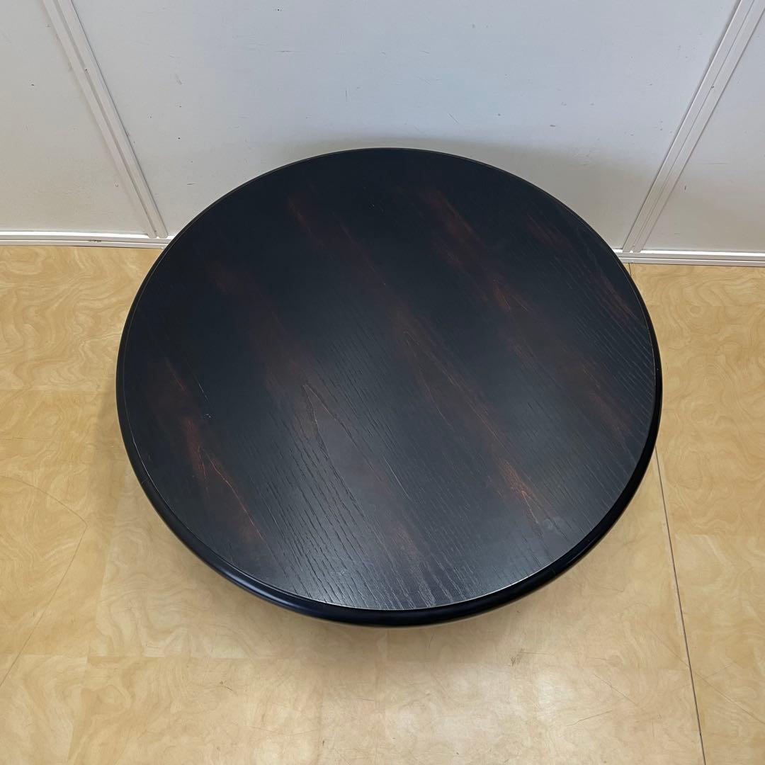 丸テーブル 折りたたみ 丸ちゃぶ台 折り畳み 座卓 木製 幅75センチ レトロ