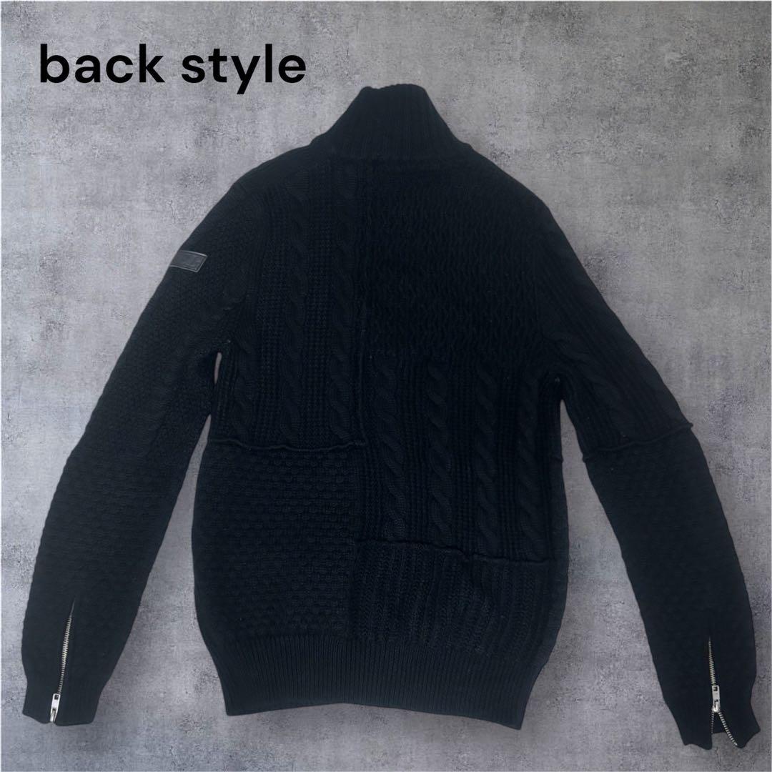 DIESEL BLACKニットブルゾン　サイズL