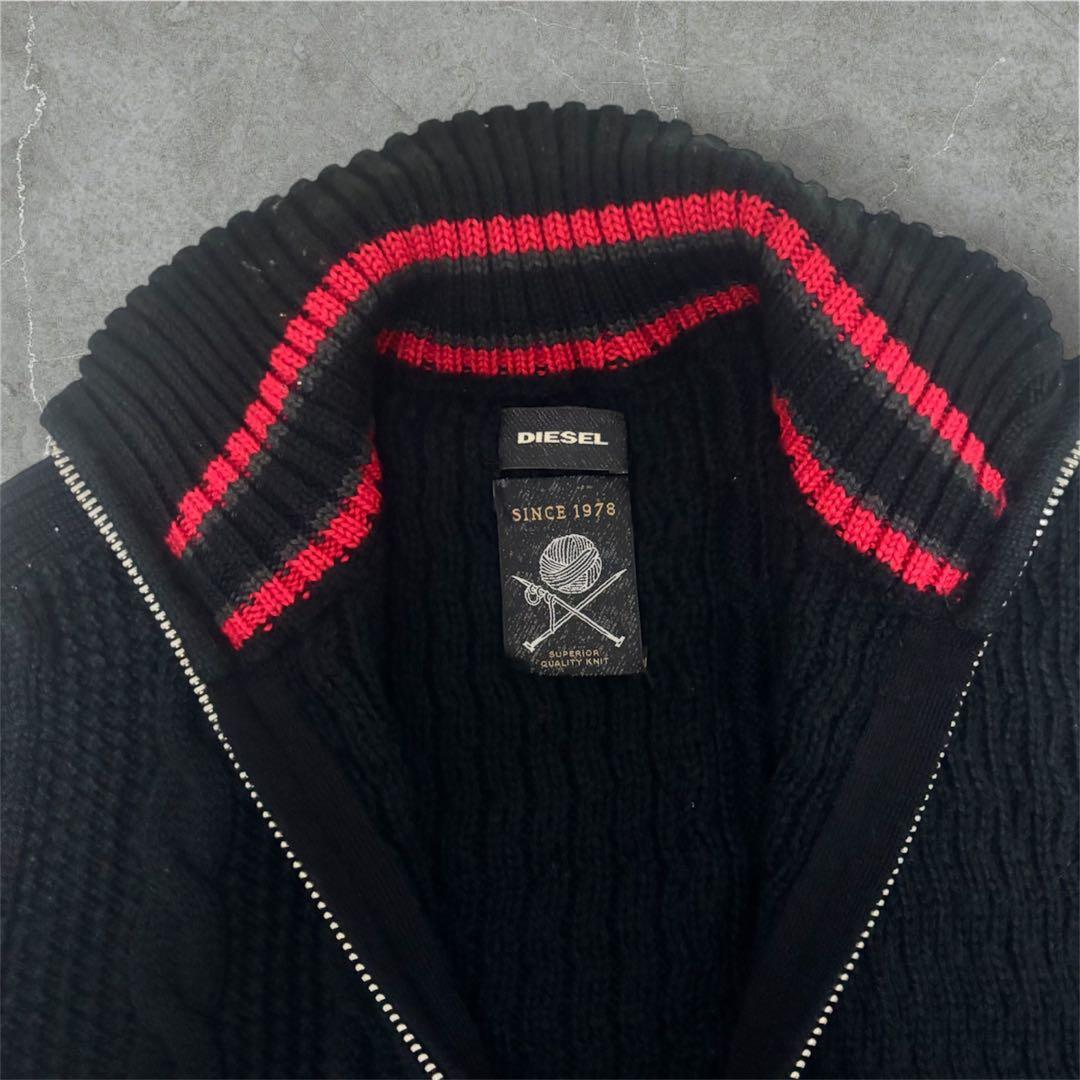 DIESEL BLACKニットブルゾン　サイズL