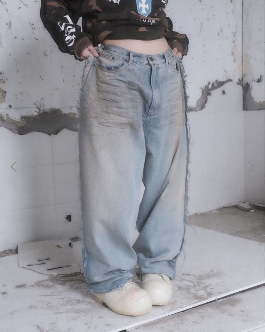 完売品PROJECT G/R TWO FACE DENIM PANTS BLK