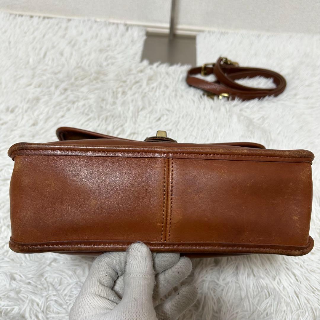 【人気✨ターンロック/ユニセックス】オールドコーチ　ブラウン　2way バッグ