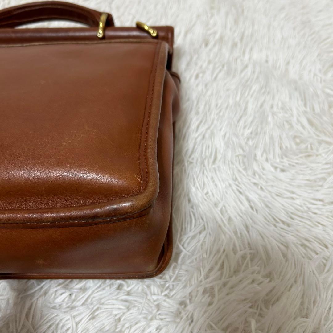 【人気✨ターンロック/ユニセックス】オールドコーチ　ブラウン　2way バッグ