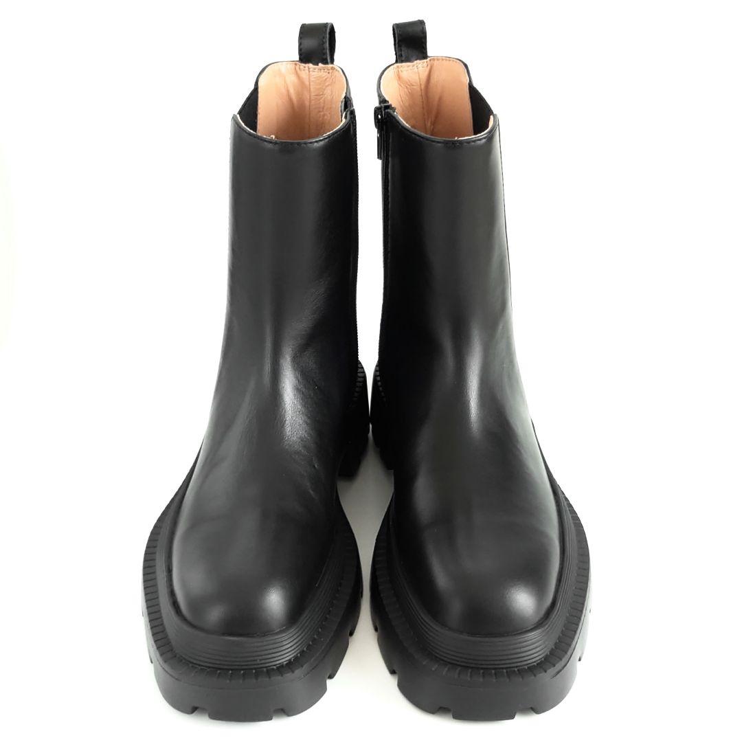 未使用 アトリエブルージュ サイドゴア レザー ブーツ タンクソール 本革