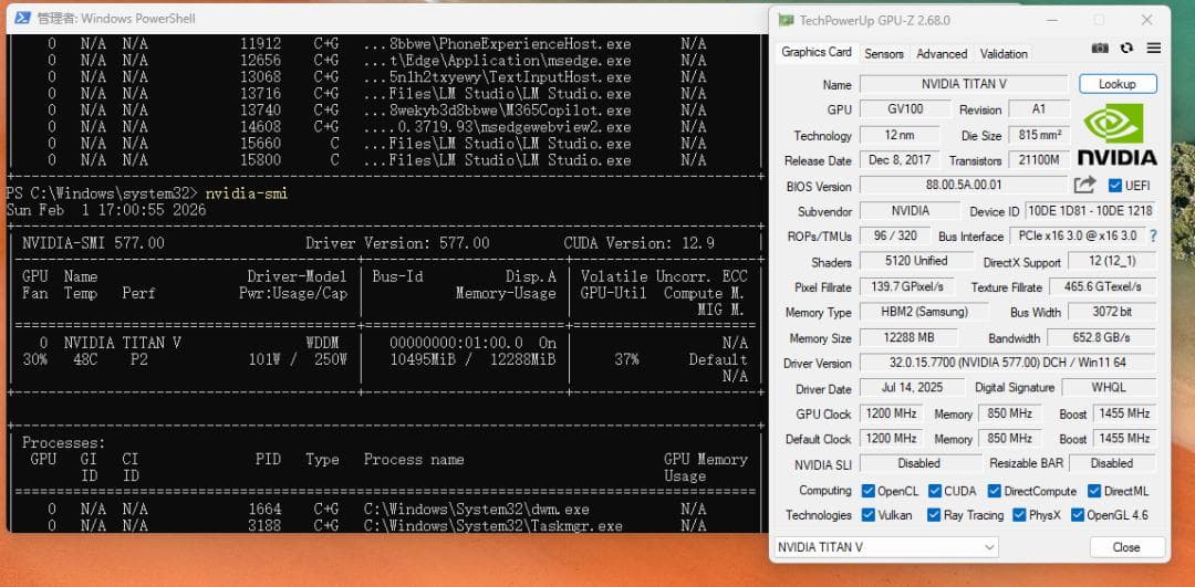 美品NVIDIA TITAN V 12GB HBM2 (V100と同等コア )