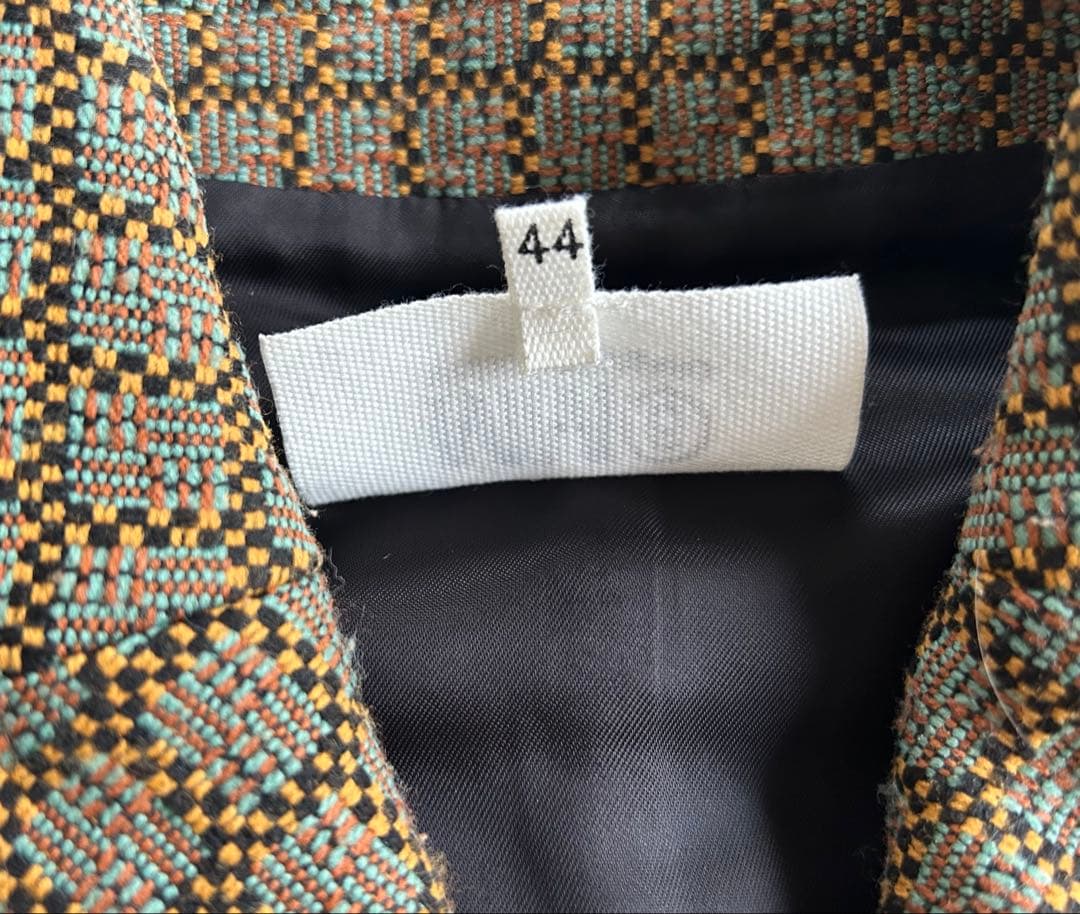 MM6 チェック柄 ハーフコート 44