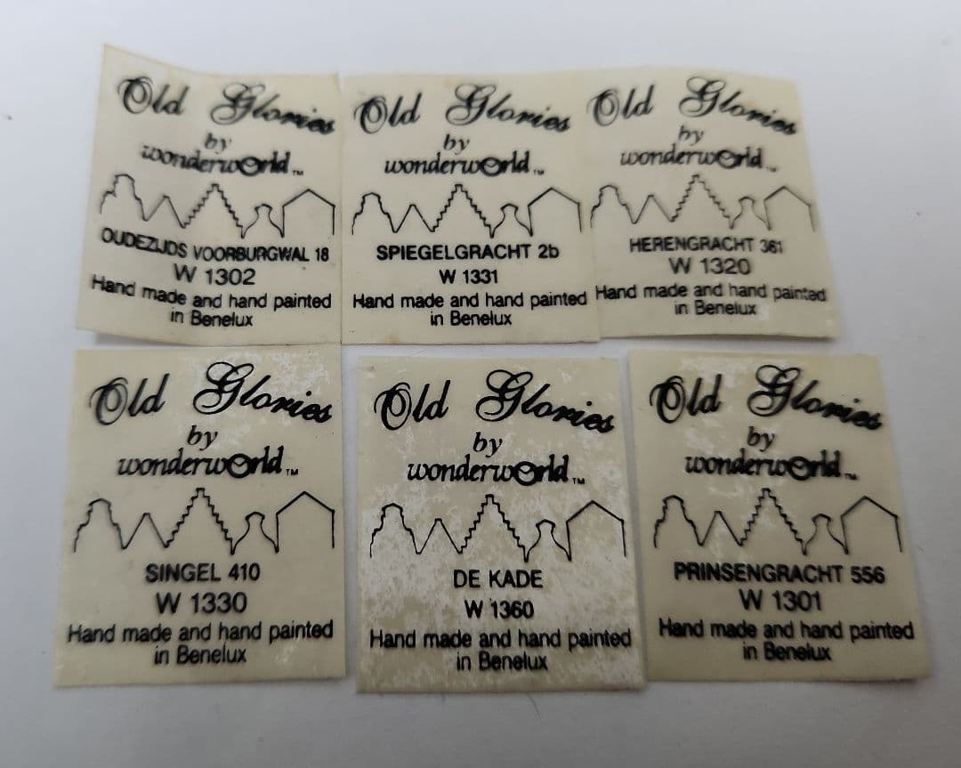 ミニチュアハウス Old Glories アムステルダム運河沿い 6点セット